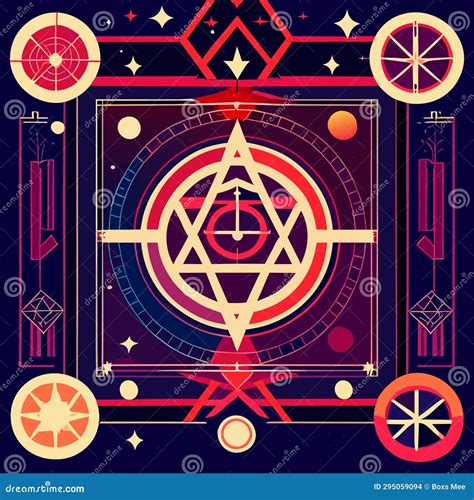 Illustration Of A Sacred Geometry Vector Illustration In A Flat Style Stock Vector