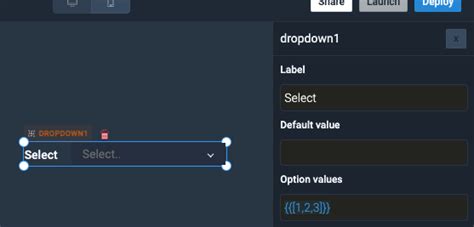 Add A Default Value To The Dropdown Widget Properties Issue