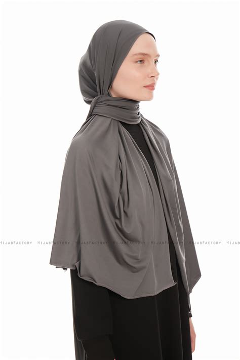 farah dark grey jersey hijab hijab