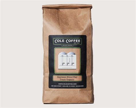 Espresso Blend Fair Trade Organic — Cole Coffee