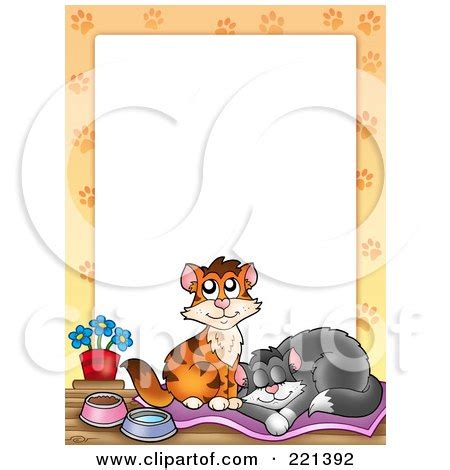 Royalty-Free (RF) Cat Border Clipart, Illustrations, Vector Graphics #1