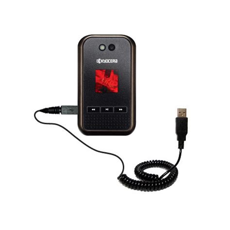 Coiled Power Hot Sync USB Cable Suitable For The Kyocera E2000 Tempo With Both Data And Charge