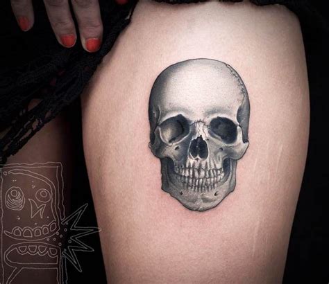 Skull Tattoo By Chris Rigoni Skeleton Tattoos Skull Tattoos Body Art