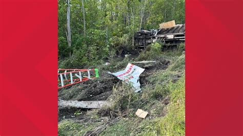 Sidney Box Truck Rollover Crash On I 95 Seriously Injures Man