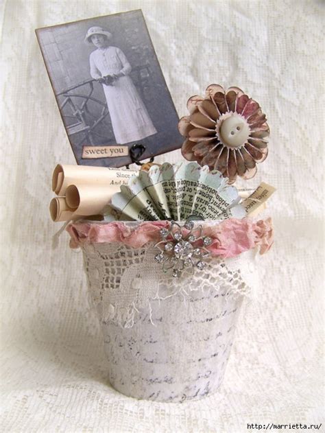 Винтаж и торфяные горшочки. Много идей