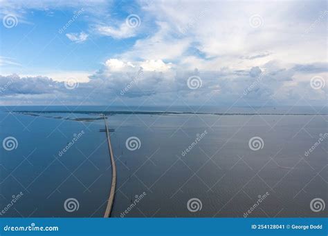 Aerial View Of The Bridge To Dauphin Island On The Alabama Gulf Coast