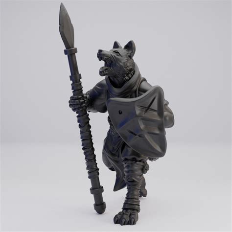 Hot Goblin 狐族 槍 戦士 ミニチュア ホットゴブリン 疾走する獣人