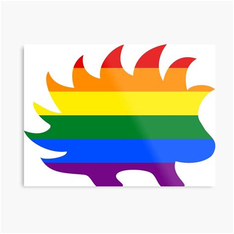 "Libertarian Party Porcupine - Rainbow" Metal Print by wtafro | Redbubble