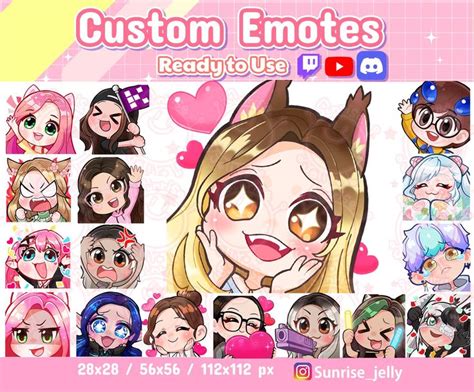 Custom Emotes Twitch Emoji For Streamer Twitch Discord Youtube