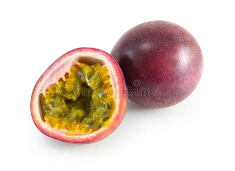 Fresh Passion Fruit Isolated On White Background Food Healthy Concept