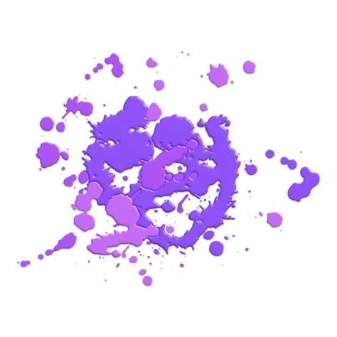 Realistic 3D Render Of A Purple Glossy Oil Paint Splashing On Canvas