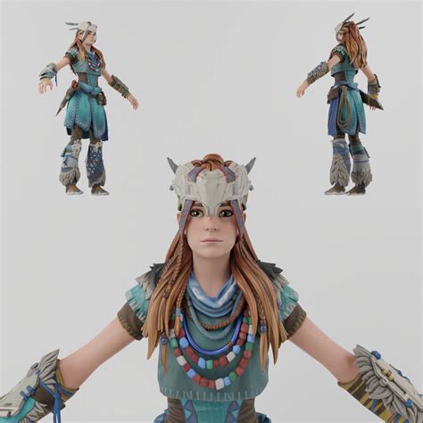 Artstation Aloy Horizon Zero Dawn Lowpoly Rigged Resources