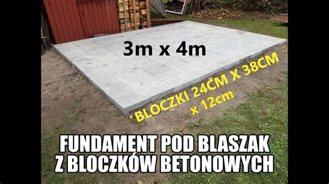 PODŁOŻE Z BLOCZKÓW BETONOWYCH POD BLASZAK YouTube