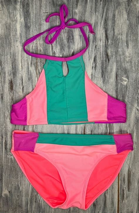 Girls Swimwear Neon Bikini 12