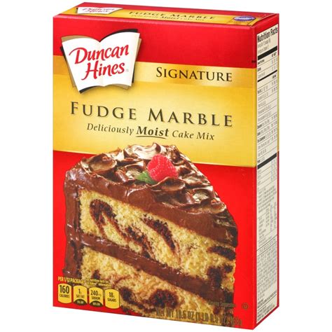 Duncan Hines Signature Fudge Marble Moist Cake Mix 468g American Food