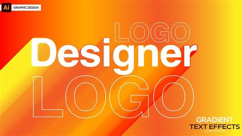 Make A Gradient Shadow Text Effect Logo Design Minimalist Logo Design