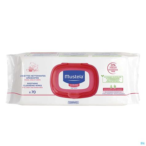 Mustela Lingettes Nettoyantes Apaisantes Sans Parfum Peau Très Sensible