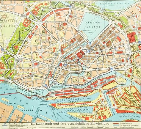 Hamburg (Germany): inner city and its history : r/MapPorn