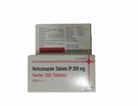 Vorier Voriconazole Tablet Treatment Anti Fungal Strength Mg At