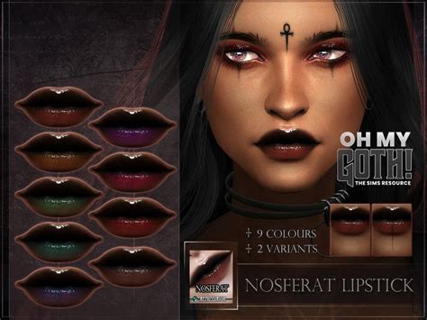 The Sims Resource Oh My Goth Nosferat Lipstick Sims Sims 4 Cc