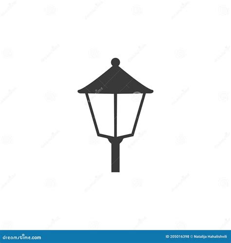 Street Lamp Icon In Flat Style Vector Stock Vector Illustration Of