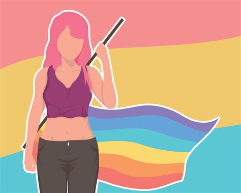 Lesbian In Lgbtq Flag Vector Art At Vecteezy