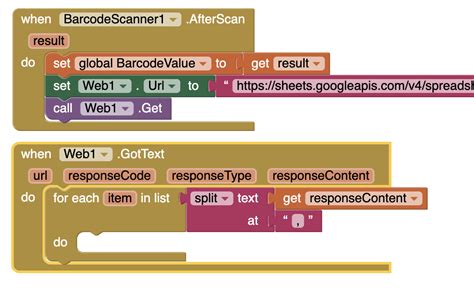 Lookup Data From Google Sheet Mit App Inventor Help Mit App