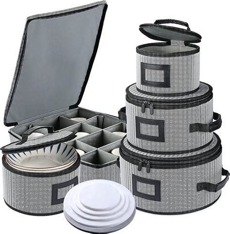 Sunflowerlife China Dinnerware Storage Organizer Set China