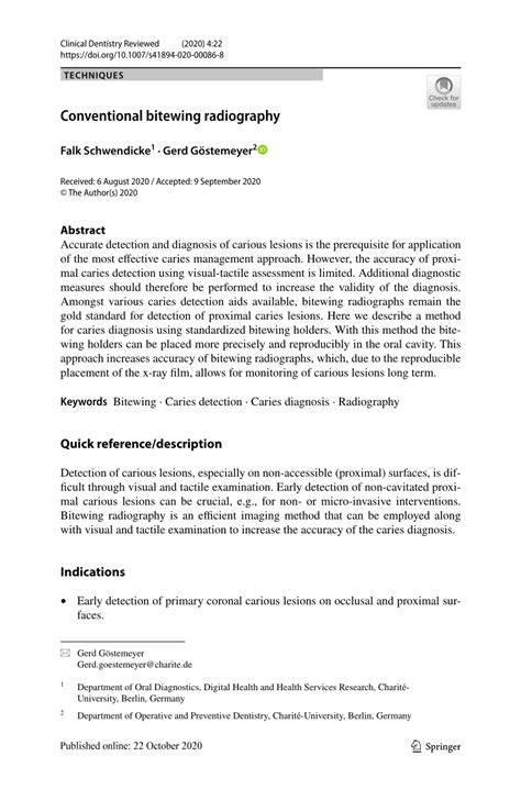 (PDF) Conventional bitewing radiography