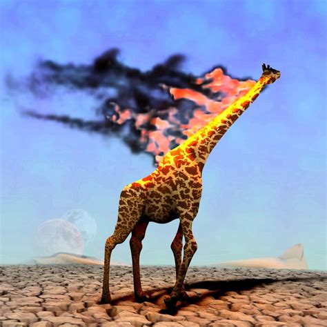 Salvador Dali Burning Giraffe Tribute Works In Progress Blender