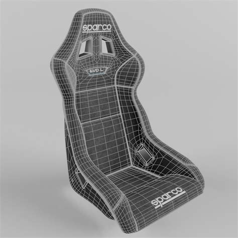 Racing Seat Sparco Evo L Qrt Suede 3d Model Cgtrader