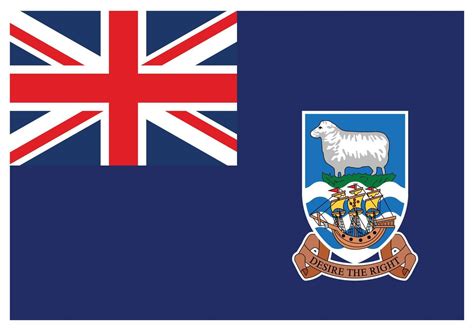 National Flag Of Falkland Islands Flat Color Icon 16592173 Vector
