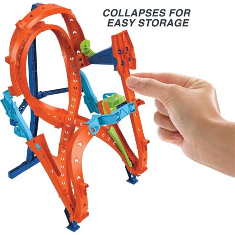 Mattel Hot Wheels Track Set With Hot Wheels Car Tall Figure Track For Race And Stunting