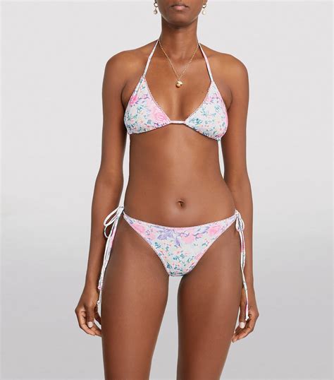 Loveshackfancy Pink Harbor Bikini Harrods Uk