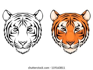 Easy Tiger Face Drawing