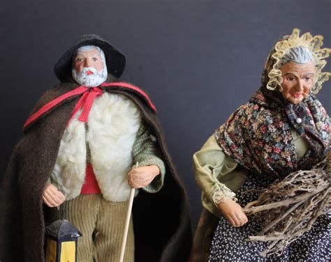 Vintage Santon De Provence Figures Mann And Woman Amy Sylvette French