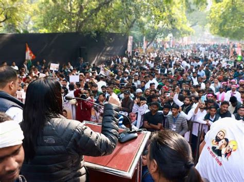 Youth Congress Members Protest Against Centre Over Unemployment In