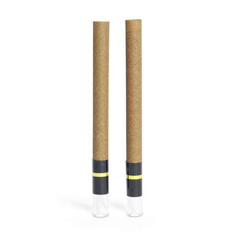 Custom Cones Usa 109mm Pre Rolled Tube Standard Brown Hemp Wrap With Cylinder Glass Tip Pack