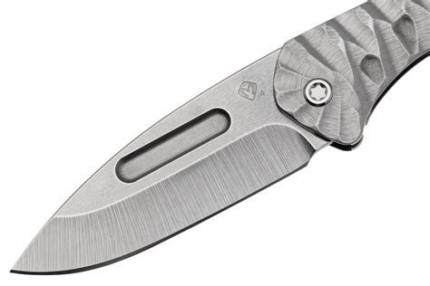 Medford Praetorian Slim, Tumbled S45VN Droppoint Blade, Silver Predator ...