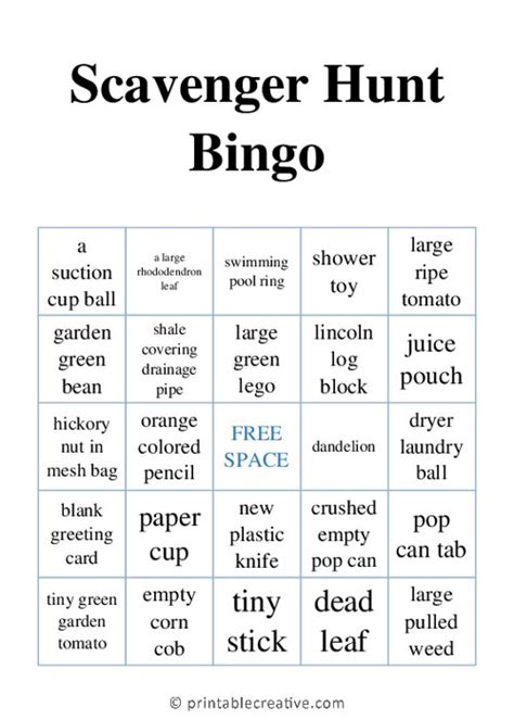 Pin On Scavenger Hunts And Bingo Printables The Best Porn Website