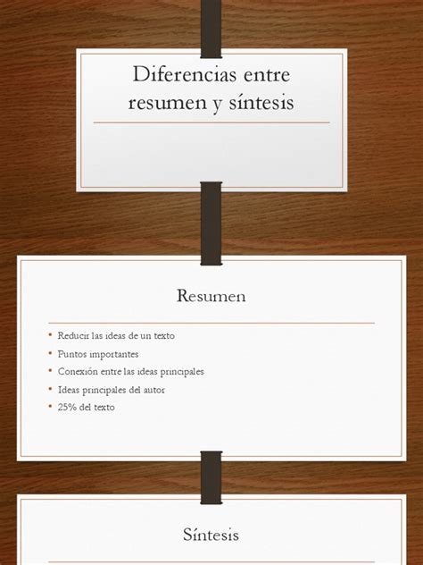 Diferencias Entre Resumen Y Sintesis Pdf