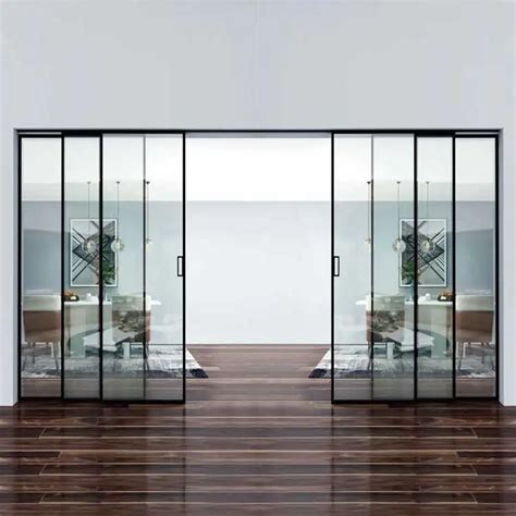 Large French Aluminum Sliding Door Interior Partition Aluminium