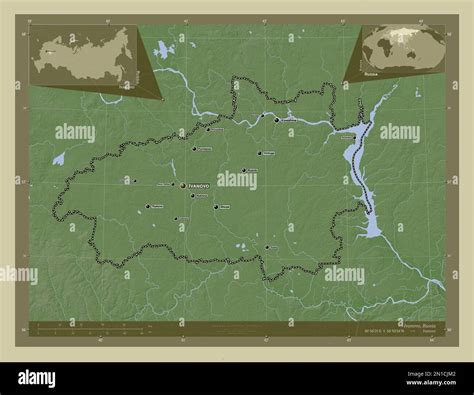 ivanovo region  russia elevation map colored  wiki style  lakes  rivers locations