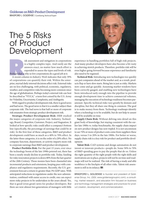 (PDF) The 5 Risks of Product Development [A131]