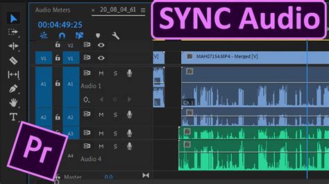 How To SYNC Audio And Video In Premiere Pro Premiere Pro Audio Sync