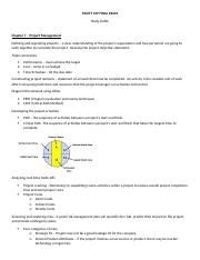 Project Management Study Guide Triple Constraints Project Course Hero