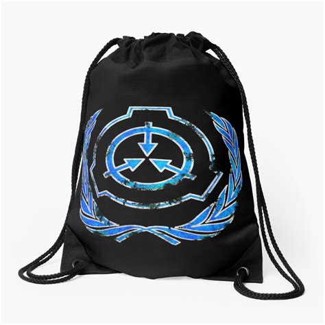 Scp Foundation Blue Crest Symbol Drawstring Bag For Sale By Rebellion