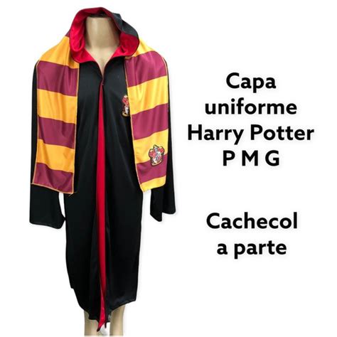 Capa Uniforme Harry Potter G Adulto Sem Cachecol Elo7