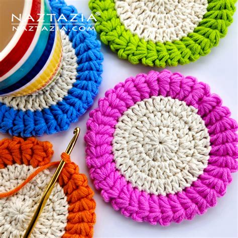 Crochet Star Stitch Coasters Naztazia