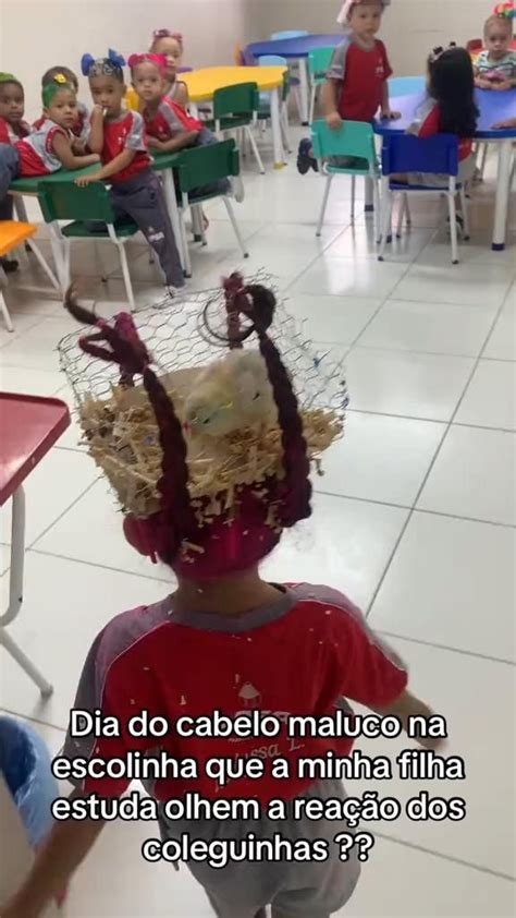 Cabelo maluco na escola! [Vídeo] | Cabelo maluco, Penteados malucos, Cabelo